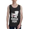 TEEMAD Morkie Mama Tank Top Shirts Cotton Tops Active Crewneck Sleeveless T-Shirts for Mens Black view 1