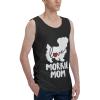 TEEMAD Morkie Mama Tank Top Shirts Cotton Tops Active Crewneck Sleeveless T-Shirts for Mens Black view 2