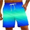 prime today only Swimming Trunks for Men Drawstring Color Block Elastic Waist Bathing Suits Hawaiian Beach Shorts With Pockets 5 inch swim trunks Multicolor M view 1