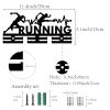 CREATCABIN Running Medal Holder Medal Hangers Display Acrylic Medal Rack Sports Medal Frame Hanging Medals Wall Black Mounted Hanger Rack for Runner Wall Race Marathon 11.4 x 5.1 Inch view 4