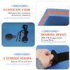 SUN & SUMMER 9FT 3-Layer Floating Dock Mat Tear-Resistant XPE Lake Floats for Large Adults with Mooring Device and Hook Lily Pad Water Floating Mat Island for 2-4 Person on Lake River, blue+orange view 3