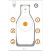 24 Pk, Official Ialefi-Qt Training Target Standard Ialefi-Q Target with High Visibility Orange Aiming Points & Numbered Command Training Circles Gray & Orange Size: 23" X 35"