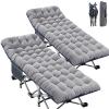 ABORON Oversized XXL Folding Camping Cot W/Mat for Adults, 78" L x 32" W x 18" H, Heavy Duty Outdoor Bed with Carry Bag,1200 D Layer Oxford Travel Camp Cots view 1