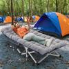 ABORON Oversized XXL Folding Camping Cot W/Mat for Adults, 78" L x 32" W x 18" H, Heavy Duty Outdoor Bed with Carry Bag,1200 D Layer Oxford Travel Camp Cots view 2