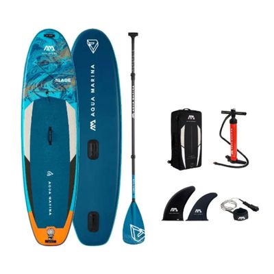 10' 6" Inflatable Stand Up Paddle Boards, Ultra-Light Paddleboard with Premium SUP Paddle Board Accessories, Anti-Slip EVA Deck for Youth & Adults (Paddle Board + semi-Carbon Fiber Paddle)
