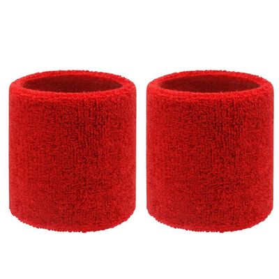Sweatbands Sports Wristbands for Kids and Women - 3 inch Elastic Athletic Wrist Bands for Tennis, Basketball, Running, Working Out (red)