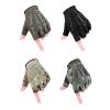 Muloo Half Finger Biking Gloves Moutain Bike Gloves Anti-Slips Shock-Absorbing Padded Breathable Bicycles Gloves for Men Women Cycling Gloves Green Camouflage view 4
