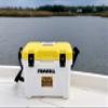 Frabill Magnum Bait Station 19 Quart Live Bait Well, White and Yellow & 120 Volt Adaptor | Charging Cord to Power Fishing Aerators | 18" Length, Black view 3