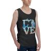 Love Michigan State Map Tank Top Shirts Cotton Tops Active Crewneck Sleeveless T-Shirts for Mens Black view 2