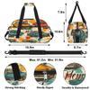 Customized Travel Duffle Bag Kids Gym Bag with Name Small Sport Tote Bag As Gifts for Boys and Girls Yellow Car view 2