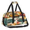 Customized Travel Duffle Bag Kids Gym Bag with Name Small Sport Tote Bag As Gifts for Boys and Girls Yellow Car view 3