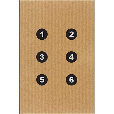 100 Pk, DEA Cardboard Dot Command Training Target Six 3 1/2 Numbered Bull's-Eye Target Black 19" X 31"