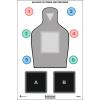 100 Pk, Combat Focus Training Target Features Command & Skill Building Training Shapes Black, Red, Blue & Green Size: 23" X 35" view 1