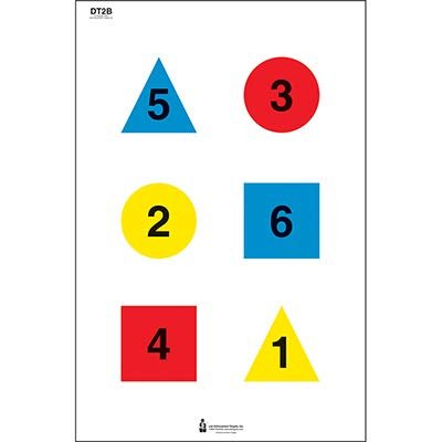 48 Pk, Discretionary Command Training Target (Version 2-B) Used for Command Training Red, Yellow, Blue & Black Size: 23" X 35"