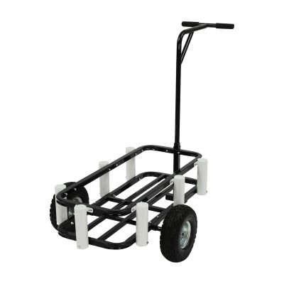 Beach Fishing Cart, 200lbs Load Capacity, Fishing Carts with 7 Rod Holders, Outdoor Rolling Wheel Wagon, Beach Cart with Big Wheels for Sand, Fish, Picnic, Camp