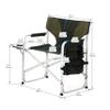 ELEMENT ACE Foldable Outdoor Chair with Side Table and Storage Pockets, Lightweight, Oversized Directors Chair, Durable Aluminum Frame, for Camping, Picnics, and Fishing, Green-Grey view 3