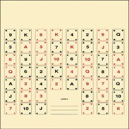 48 Pk, Playing Card Target #1 Offers Complete Set of 52 Playing Cards Arranged in Different Layout from Card-2 Target Black & Red Size: 22 5" X 24"