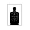 100 Pk, B-29 Qualification Target 50 Foot Reduction of B-27 Police Silhouette Black Size: 11.5" X 22" view 1