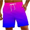 Amazon Deals Swimming Trunks for Men Drawstring Color Block Elastic Waist Bathing Suits Hawaiian Beach Shorts with Pockets Men's Swimming Trunks 2024 Multicolor M view 1