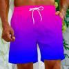 Amazon Deals Swimming Trunks for Men Drawstring Color Block Elastic Waist Bathing Suits Hawaiian Beach Shorts with Pockets Men's Swimming Trunks 2024 Multicolor M view 2