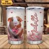 Hyturtle Personalized Gifts Guinea Pig Lover - Guinea Pig Love Hearts Custom Name Coffee Stainless Steel Tumbler 20oz - Cute Animal Lover Gifts For Women, Girl On Birthday, Valentine, Christmas view 2