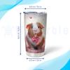 Hyturtle Personalized Gifts Guinea Pig Lover - Guinea Pig Love Hearts Custom Name Coffee Stainless Steel Tumbler 20oz - Cute Animal Lover Gifts For Women, Girl On Birthday, Valentine, Christmas view 4