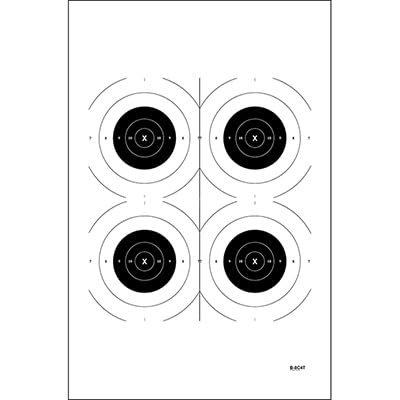 100 Pk, Us Army 4 B-8C Bull's-Eye Target Designed for All Four B-8C Targets to Fit Perfectly On Military E Target/Bobber Black Size: 23" X 35"