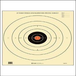 24 Pk, Standard Paper B-8 25-Yard Timed and Rapid Fire Target Black and Orange Size: 21" X 24"