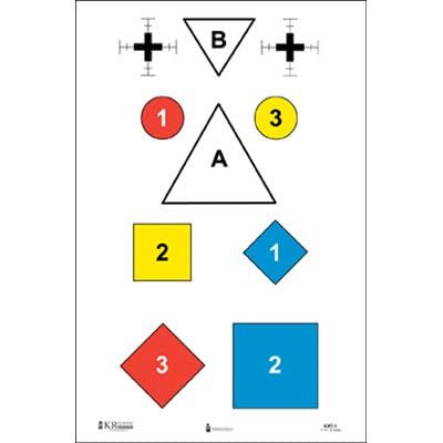 48 Pk, Colored Command Training Target Designed to Fit Ipsc Size Target Frames 18" X 30" Black, Red, Yellow, Blue