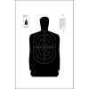 100 Pk, B-34 Qualification Target 25 Yard Reduction of B-27 Police Silhouette Black Size: 17.5" X 23" view 1