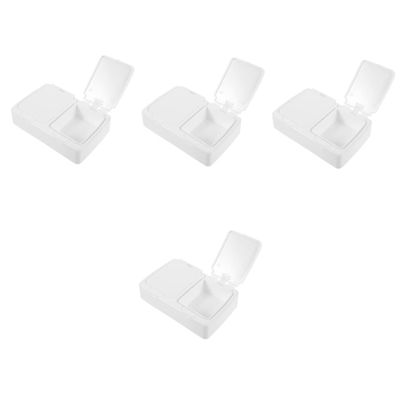 BESPORTBLE 4pcs Organizer Box Lid for Cotton Swabs Reusable Cotton Pad Dispenser Cosmetics Storage Case Elegant and Practical Desktop Box