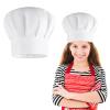 KALIONE Chef Hat for Kids Adjustable White Chef Hats Elastic Cotton Cooking Cap Kitchen Chef Caps for Cooking Baking Party School Home view 1