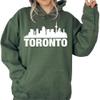 HQR Express Toronto Skyline Sweatshirt, Unisex Crewneck Sweatshirt for Toronto Lover, Toronto Souvenir Gift, Gift for Traveler, Road Trip Crew Hoodie, S3627 Green view 2