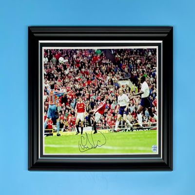 Andy Cole Signed Photo In Luxury Handmade Wooden Frame & AFTAL Member Certificate Of Authenticity Autograph Football Soccer Memorabilia Manchester United Poster Premier League