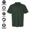 Campus Lab Plymouth State University Primary Logo Men's Adult 100% Cotton Knit Polo Shirt, Hunter Green, XX-Large view 4