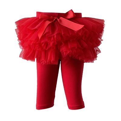 Kids Toddler Baby Girls Spring Summer Solid Ruffle Tulle Tutu Dress Mini Tutu Skirt Easter Gifts for (Red, 4-5 Years)