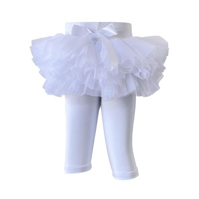Kids Toddler Baby Girls Spring Summer Solid Ruffle Tulle Tutu Dress Mini Tutu Skirt Easter Gifts (White, 18-24 Months)
