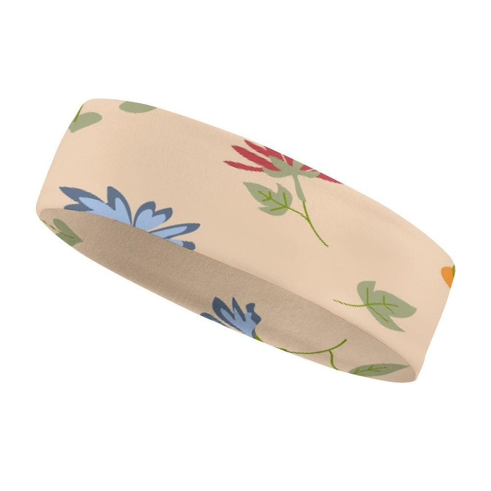 Spring Insects Flowers GraffitiSports SweatbandFashionable Sports Decoration, Sweat Resistant Headband, Hair Band, Breathable Sweat Wicking Fitness Equipment for Men Women