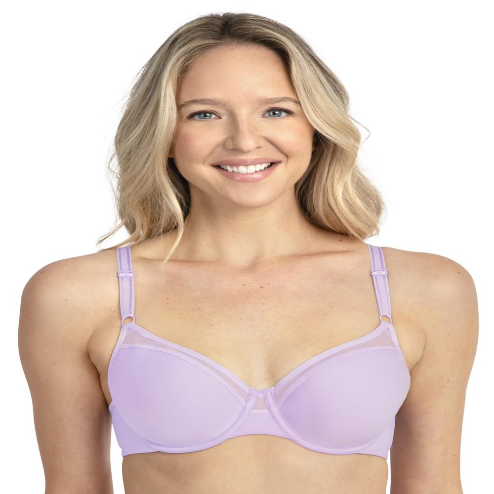 Fruit of The Loom Womens Breathable Spacer T-Shirt Bra, Lilac Whisper, 34 34DDD US