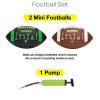 Xcello Sports Huddle Hero Mini Football 2-Pack w/Pump (Black and Brown) view 2