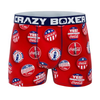 CRAZYBOXER Men's Underwear Coca Cola Freedom of movement Stretch Boxer Brief Durable
