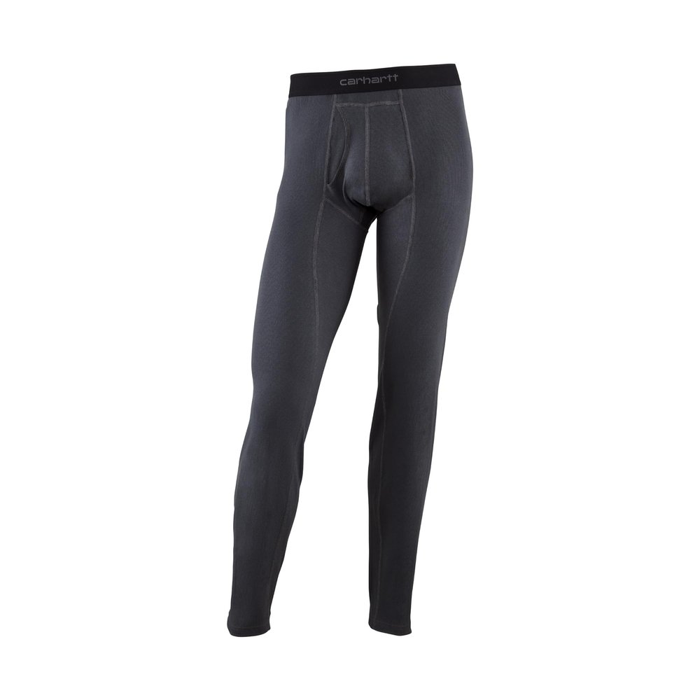 Carhartt Men's Midweight Cotton Rib Base Layer Pant, Black, Large