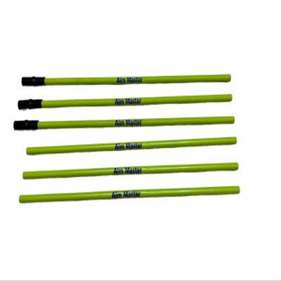 AIM MASTER Golf Alignment Sticks - Pack of 6 - to Work with Swing Training Aids. Sticks are Collapsible Trainer Practice Rods in Handy Storage Tube Case for Men Women Golfers