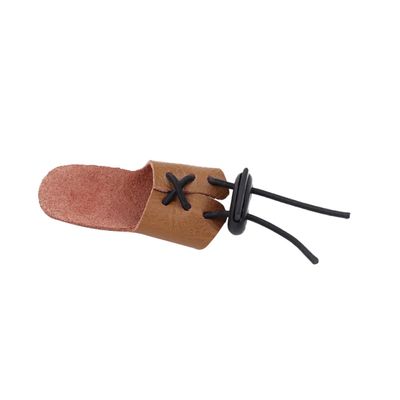 GLEAVI 1pc Cowhide Finger Protector for Archery Yellow Finger Guard Sleeve for Sports Comfortable and Tear-Resistant Design for Shooting and Outdoor Activities