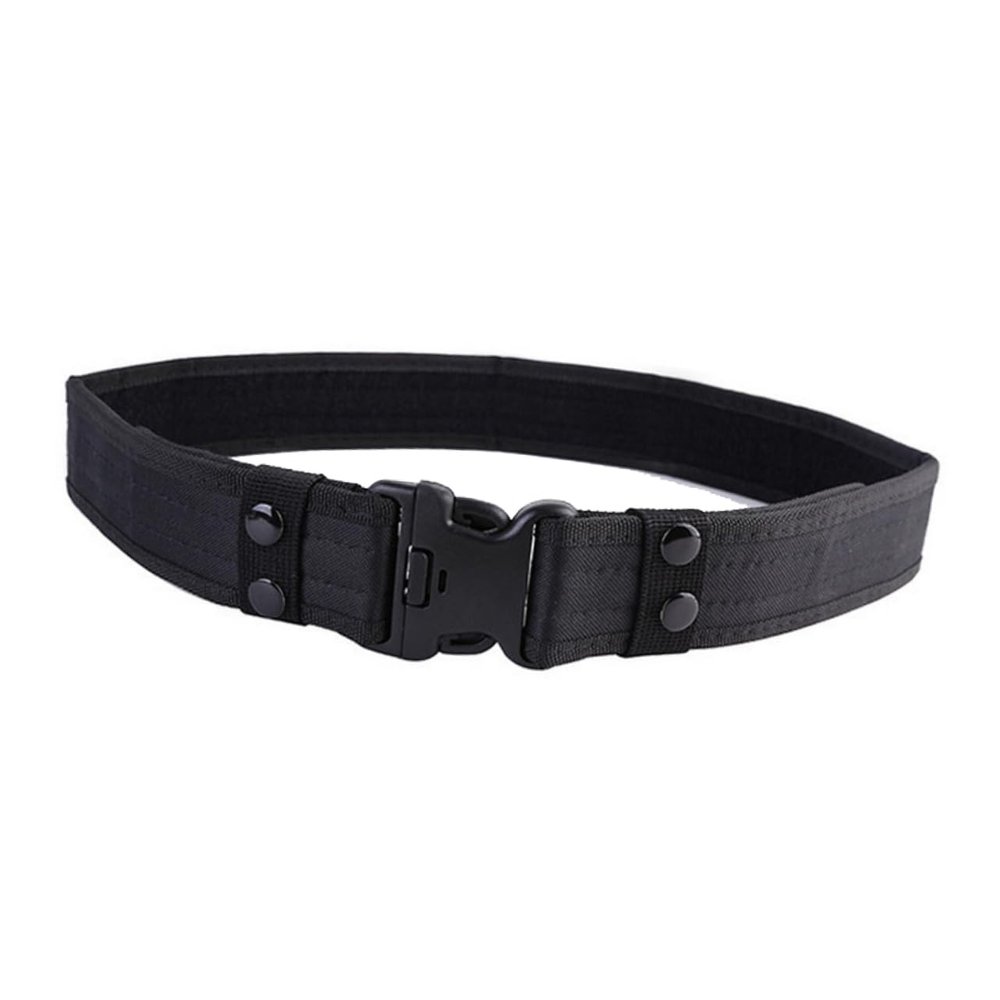 PACKOVE Men's Waistband Belt Quick Release Buckle Outdoor Sports Climbing and Hunting Black
