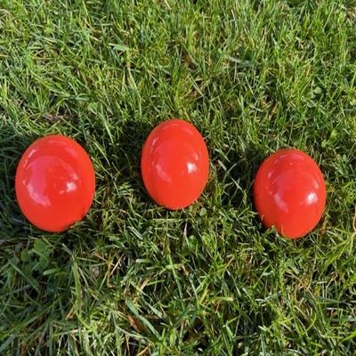 BuyBocceBalls Official Tournament-Grade Pallino Set Pack of 3 Orange pallinos, 60mm Use with 100110mm Bocce Balls