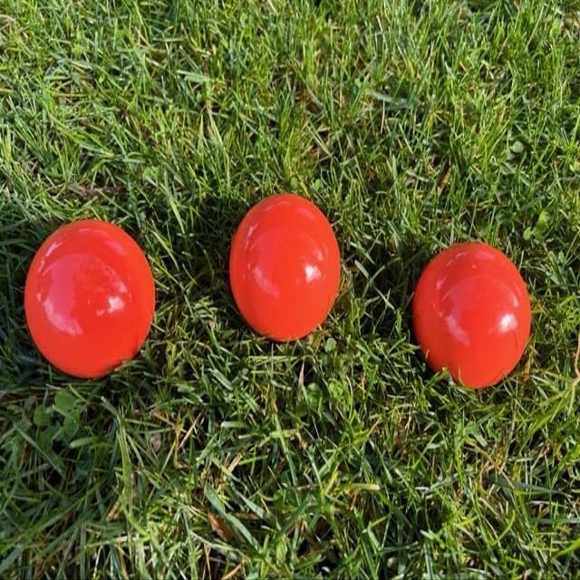 BuyBocceBalls Official Tournament-Grade Pallino Set Pack of 3 Orange pallinos, 60mm Use with 100110mm Bocce Balls