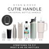 Ryan & Rose Water Bottle Handle 3 Pack - Silicone Water Bottle Sling, Carrier, Holder with Strap, Compatible with Stanley Cup Accessories (Flat Black (3 Pack)) view 3