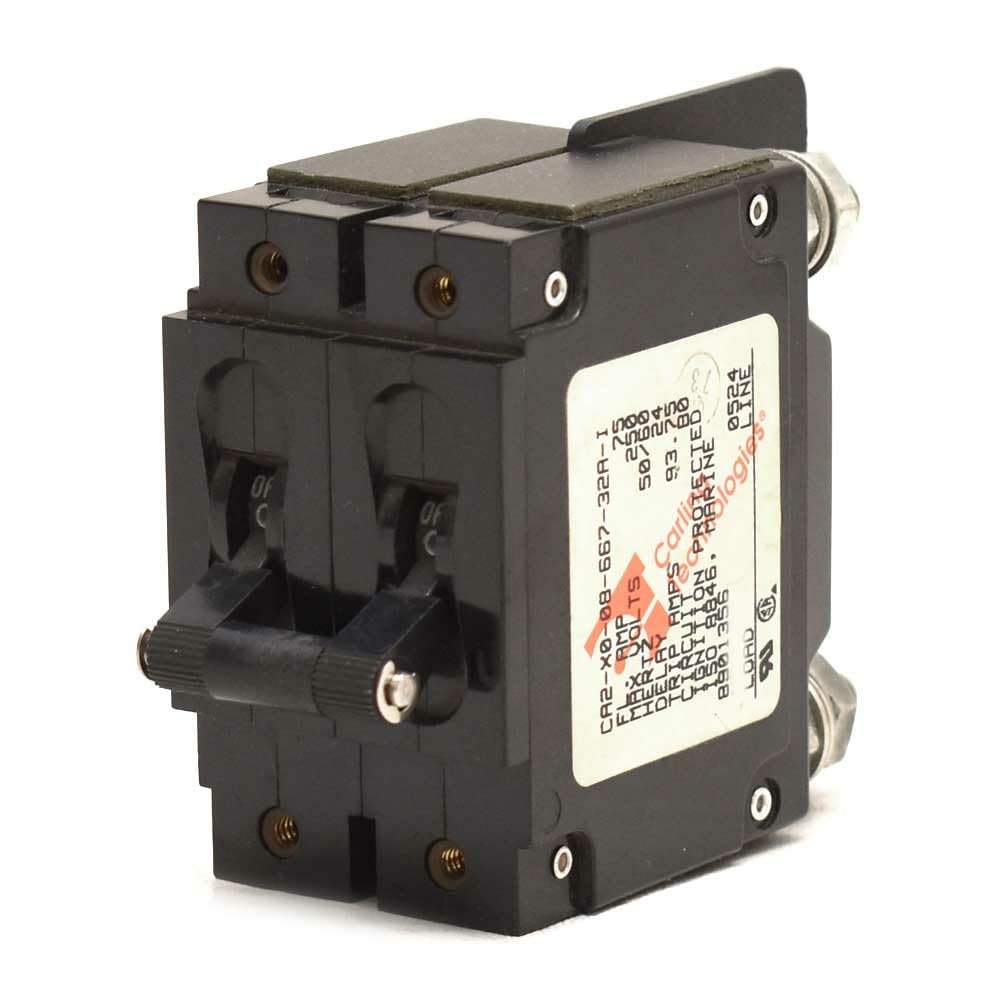 Carling Boat Toggle Breaker CA2-X0-08-667-32A-I | 75A 250V On/Off