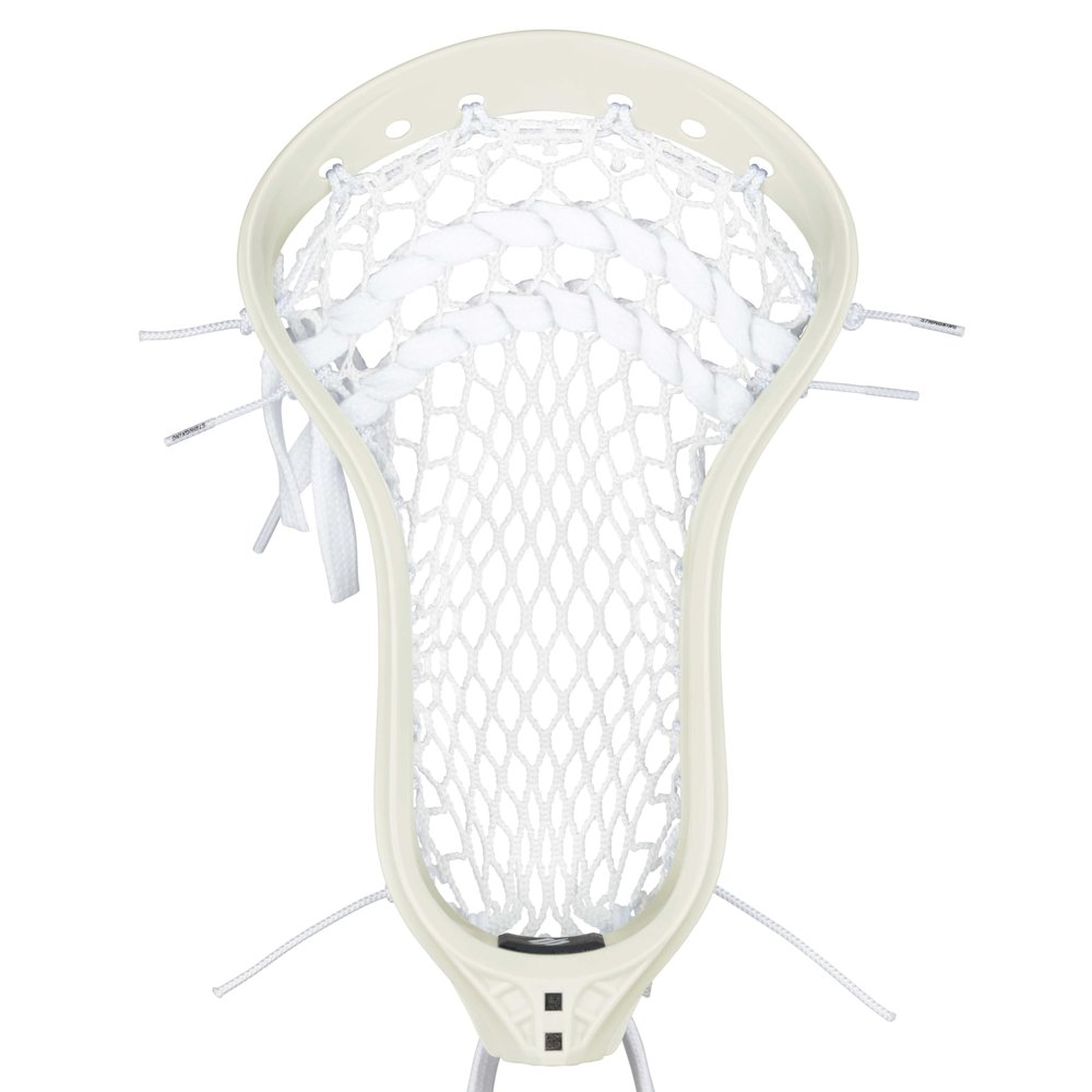 StringKing Mens Mark 2F Faceoff Lacrosse Head Strung with Type 4f Mesh (Raw/White)